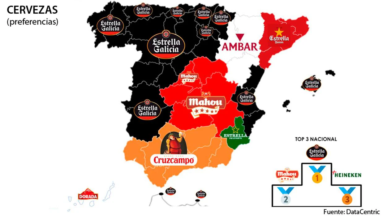 Marcas favoritas de cerveza en España