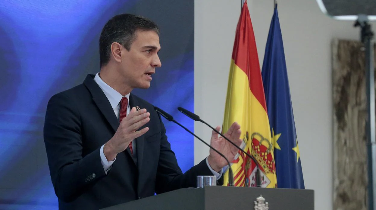 Pedro Sánchez, presidente del Gobierno, en la presentación la semana pasada del plan de recuperación