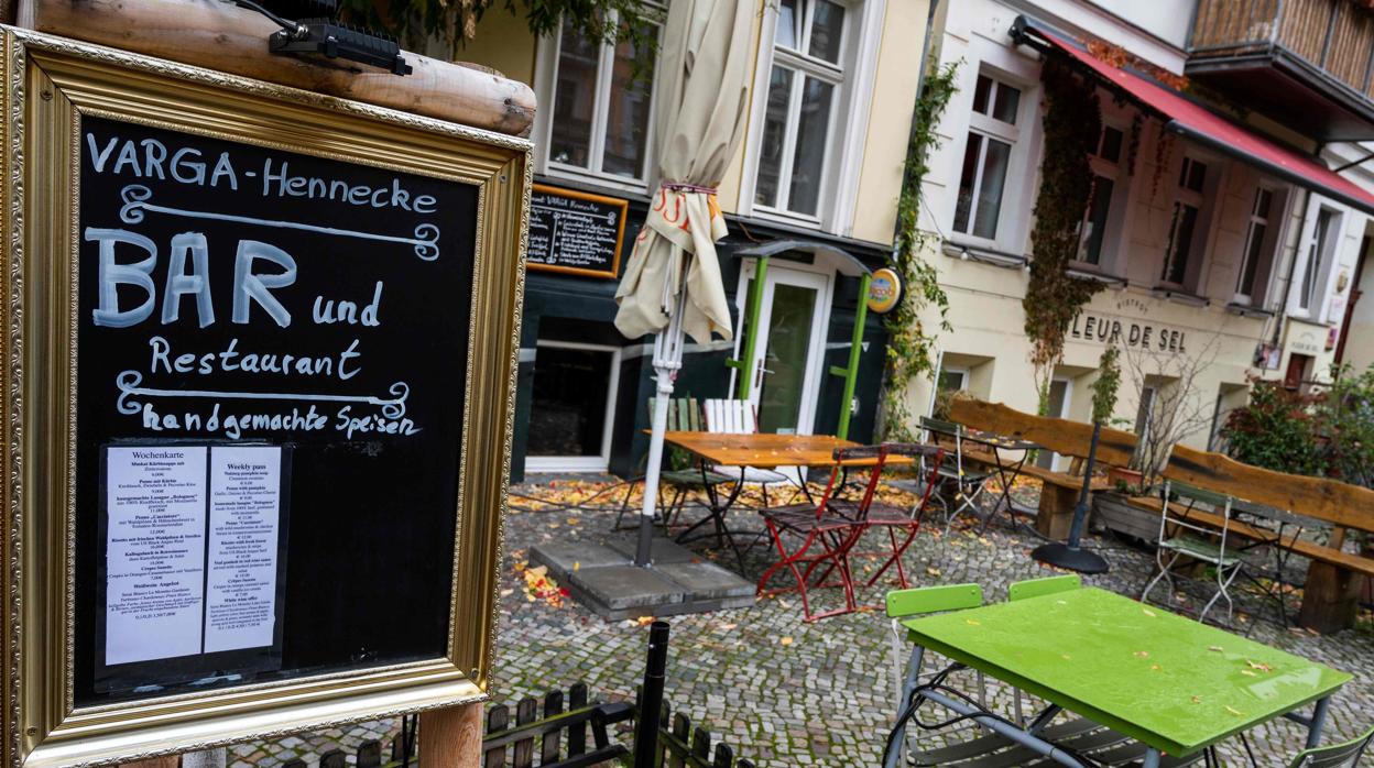 Imagen de un establecimiento en Berlin, cerrado por las restricciones contra el Covid-19