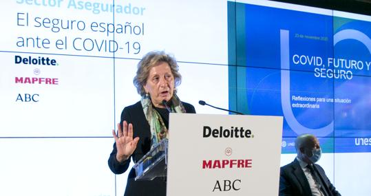 La presidenta de Unespa, Pilar González de Frutos