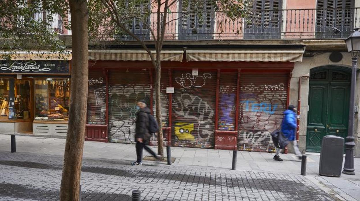 Comercio cerrado en Madrid