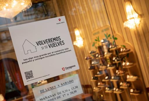 «Volveremos si tú vuelves», lema de la iniciativa del Ayuntamiento de Zaragoza a la que se han adherido más de 1.400 pequeños negocios de la capital aragonesa