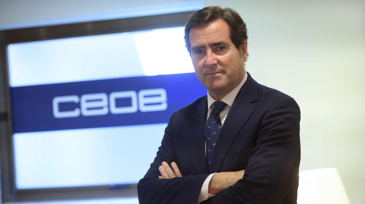 El presidente de la CEOE, Antonio Garamendi