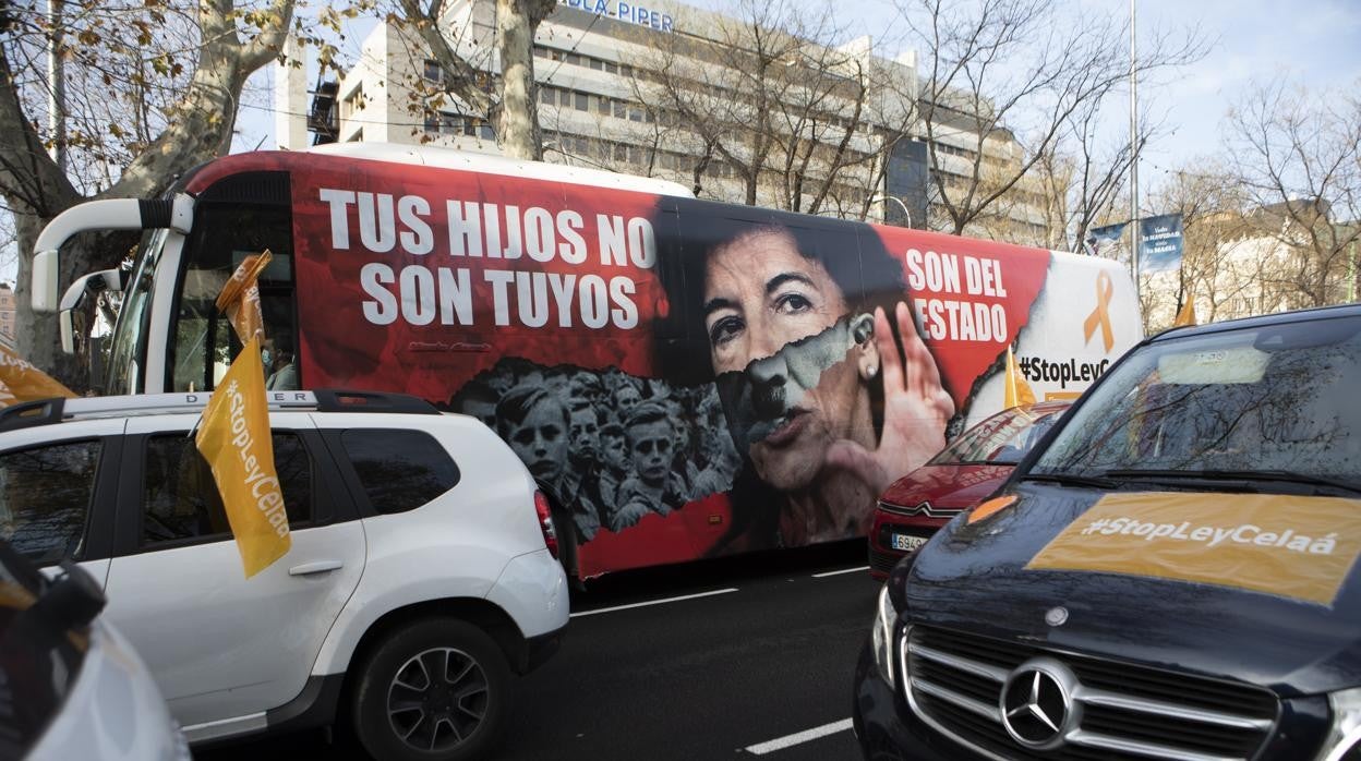 Una de las manifestaciones contra la ley Celáa