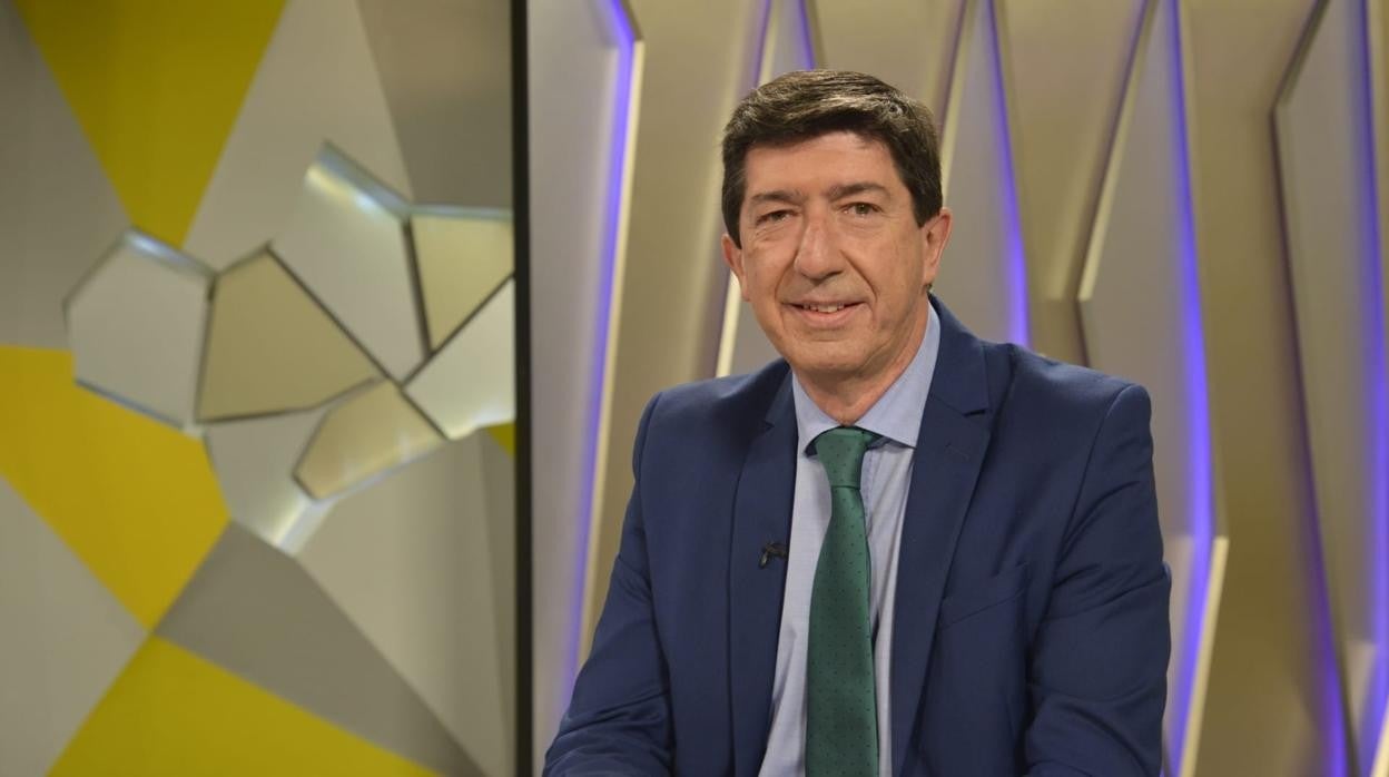 Juan Marín, vicepresidente de la Junta de Andalucía, este miércoles en el programa Despierta Andalucía, de Canal Sur TC