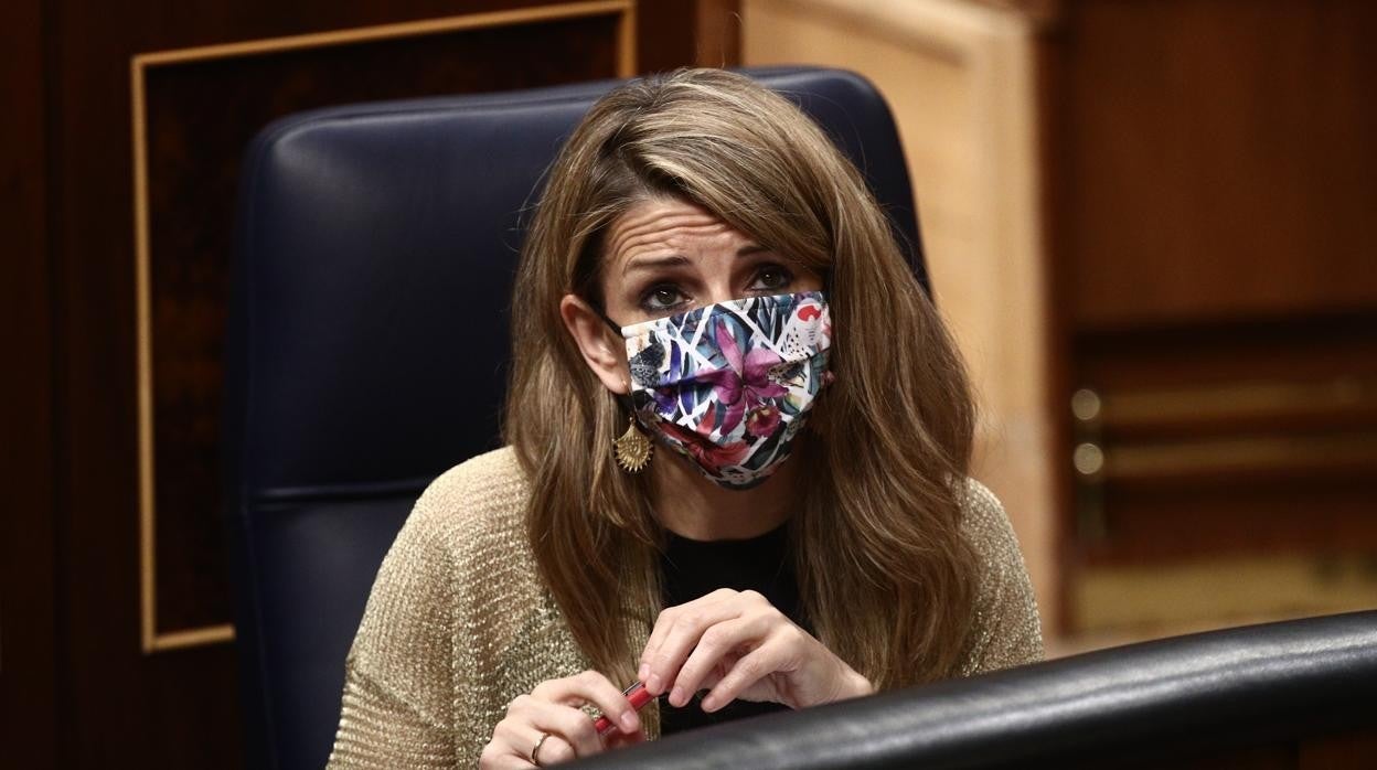 Yolanda Díaz, ministra de Trabajo, en el Congreso