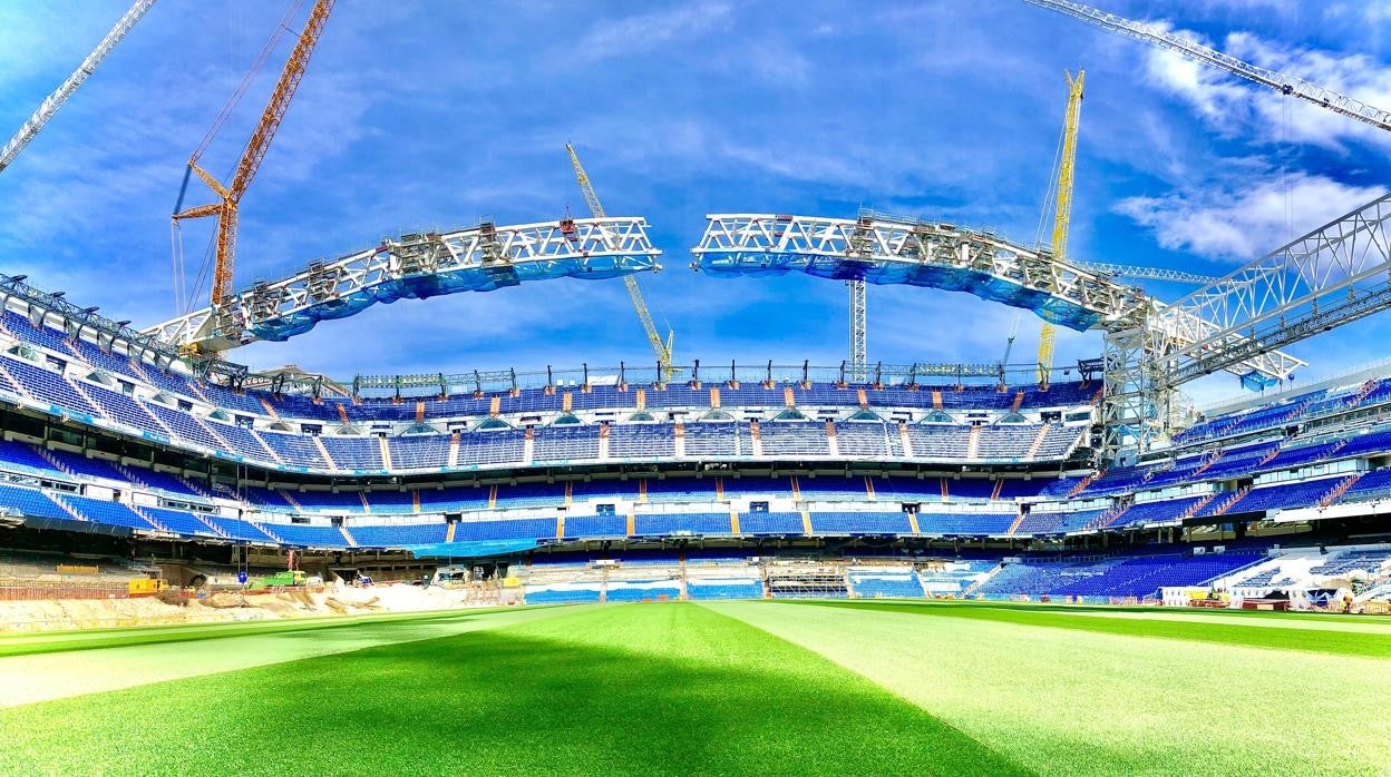 Una imagen de la remodelación del estadio Santiago Bernabéu