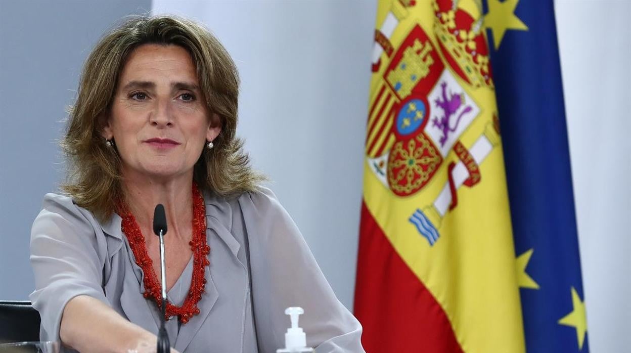 Teresa Ribera, hoy, en la rueda de prensa