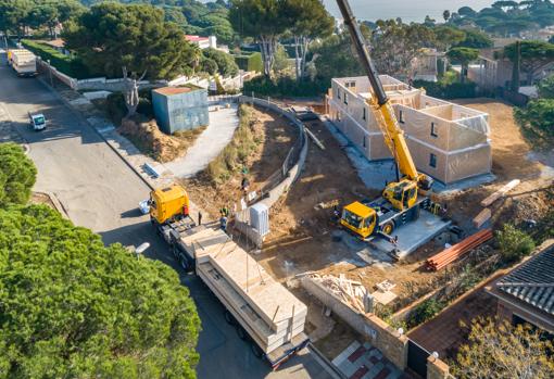 Montaje de una casa pasiva en S’Agaró (Gerona), llevado a cabo por la empresa Arquima