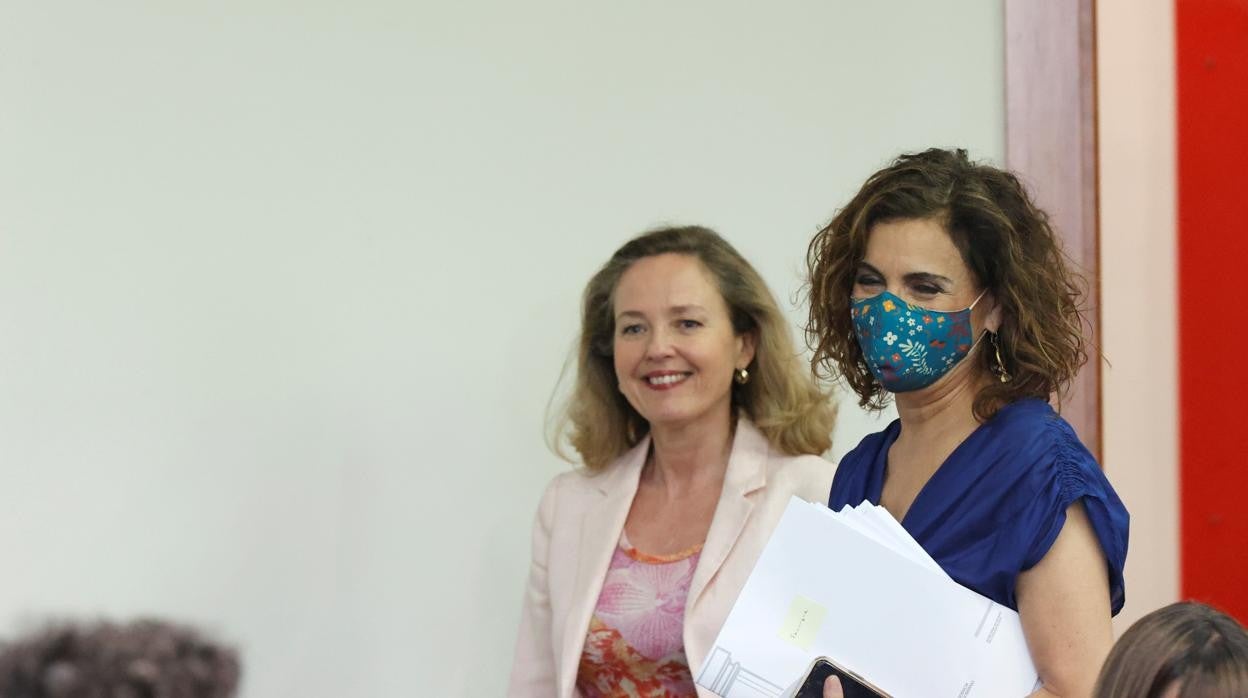 Calviñoy Montero, a su llegada a la rueda de prensa tras el Consejo de Ministros