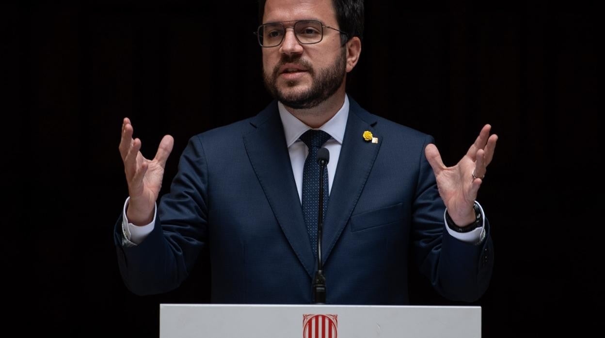 El presidente de la Generalitat, Pere Aragonés