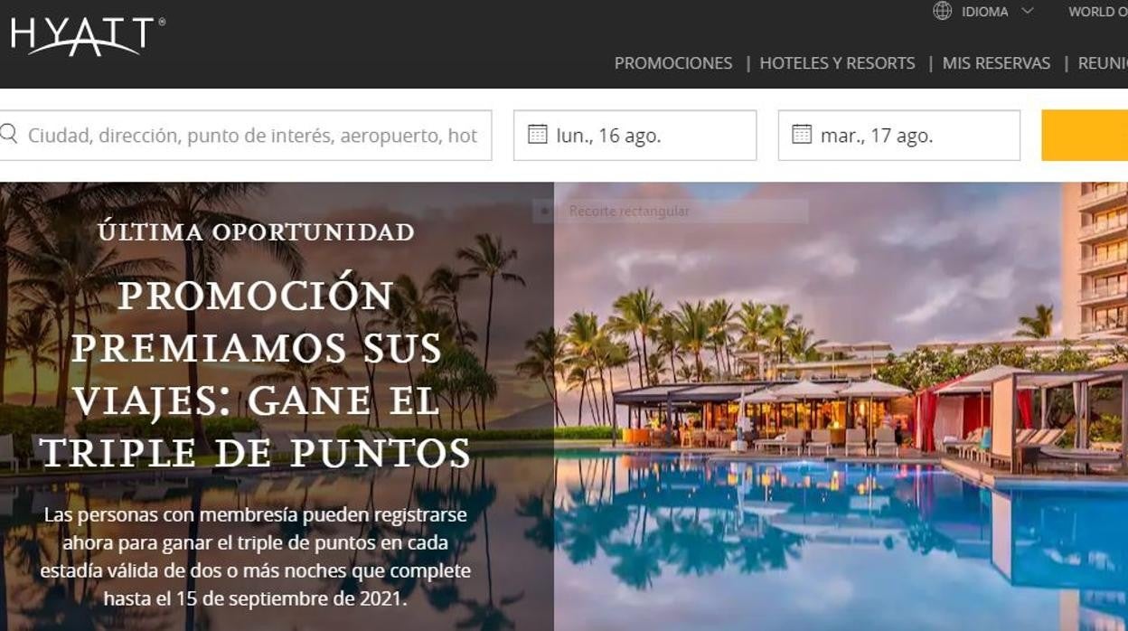 Página web de Hyatt Hotels Corporation