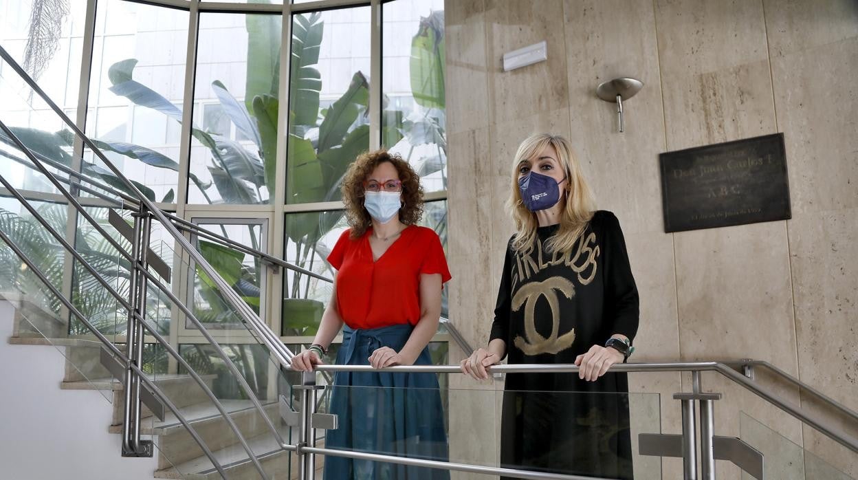 Nuria López y Carmen Castilla, secretarias generales de Comisiones Obreras y UGT de Andalucía, respectivamente