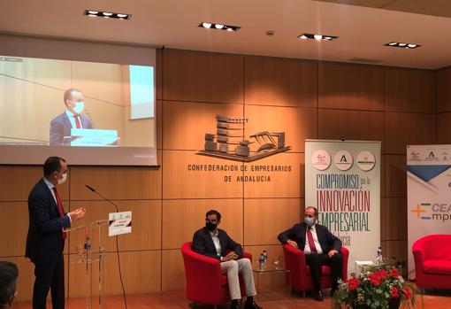 Pablo Cortés, secretario general de Empresa, Innovación y Emprendimiento de la Junta de Andalucía en un momento de su intervención