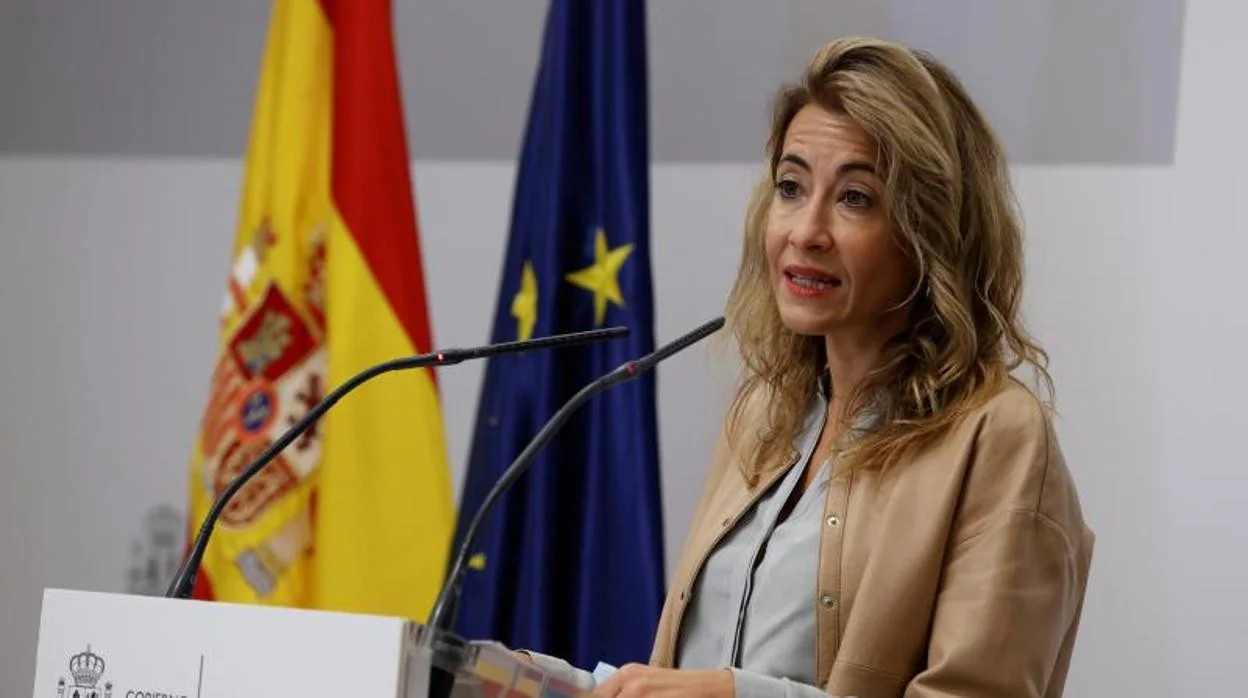 La ministra de Transportes, Raquel Sánchez, durante la presentación del DORA en el ministerio