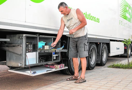 Artur Mizi, en una de sus paradas