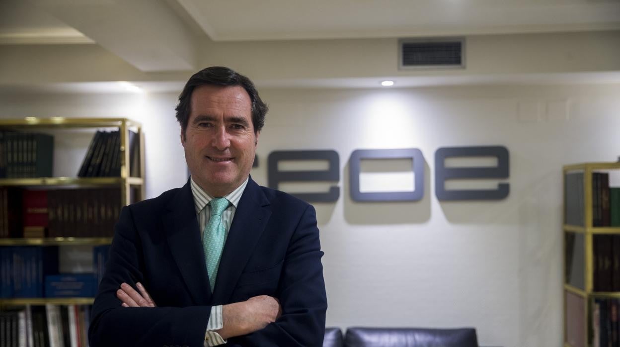 El presidente de la CEOE, Antonio Garamendi