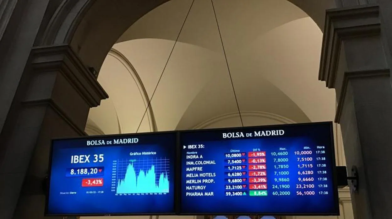 Imagen de la semana pasada de la Bolsa de Madrid
