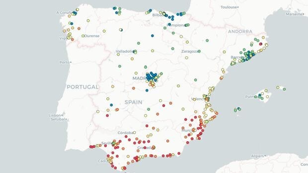 Las ciudades españolas más ricas y las más pobres