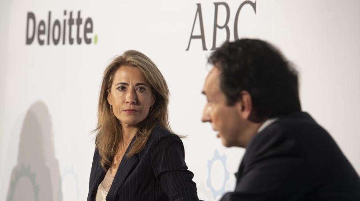 La ministra de Transportes, Raquel Sánchez, durante el foro ABC Deloitte