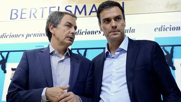 José Luis Rodríguez Zapatero y Pedro Sánchez