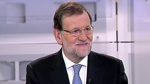 Mariano Rajoy, durante una entrevista en televisión