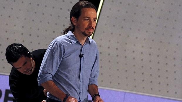 Pablo Iglesias, durante el debate de Atresmedia
