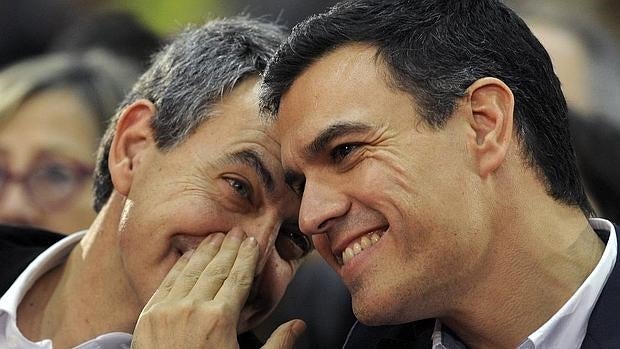 José Luis Rodríguez Zapatero y Pedro Sánchez