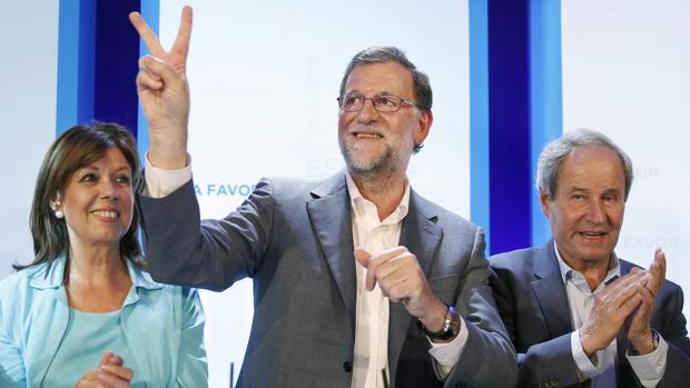 Mariano Rajoy, en un mitín en Lérida