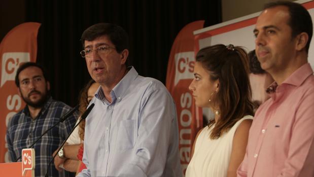 El líder de Ciudadanos en Andalucía, Juan Marín, cree que su formación debe «sacar pecho»