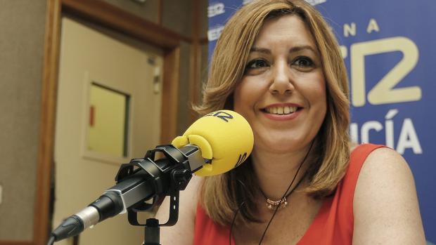 Susana Díaz, durante la entrevista