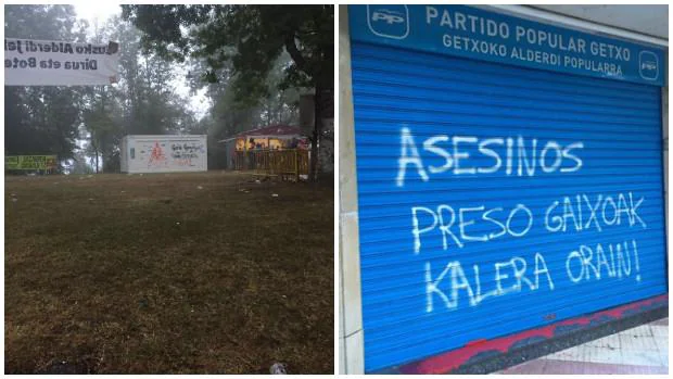 Casetas y sedes han sido atacadas durante la campaña electoral, algunas a favor de los presos de ETA