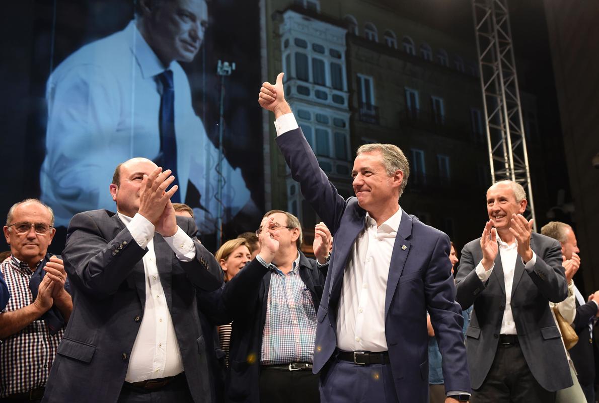 Íñigo Urkullu, tras conocer los resultados del escrutinio