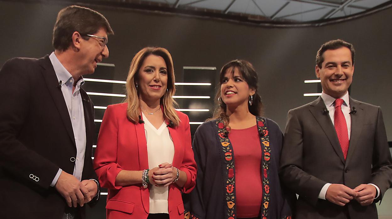 Los cuatro candidatos, este lunes en Televisión Española