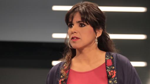 Teresa Rodríguez, durante el debate