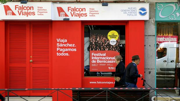 El PP cierra la agencia «Falcon Viajes» y la web de la campaña: «Misión cumplida»