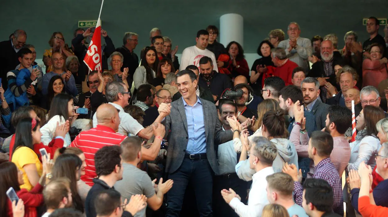 Pedro Sánchez, ayer en Vigo, durante un acto de la campaña electoral a las elecciones generales 2019