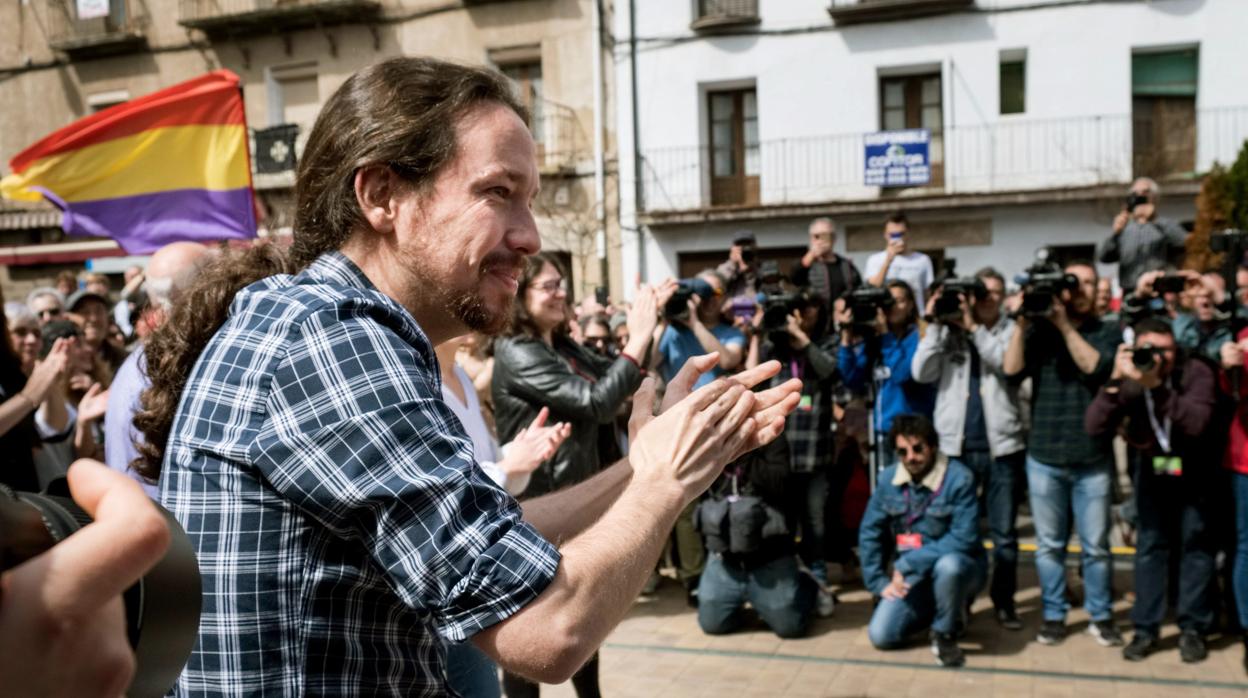 Pablo Iglesias ha participado hoy en un acto de campaña en Nalda (La Rioja)