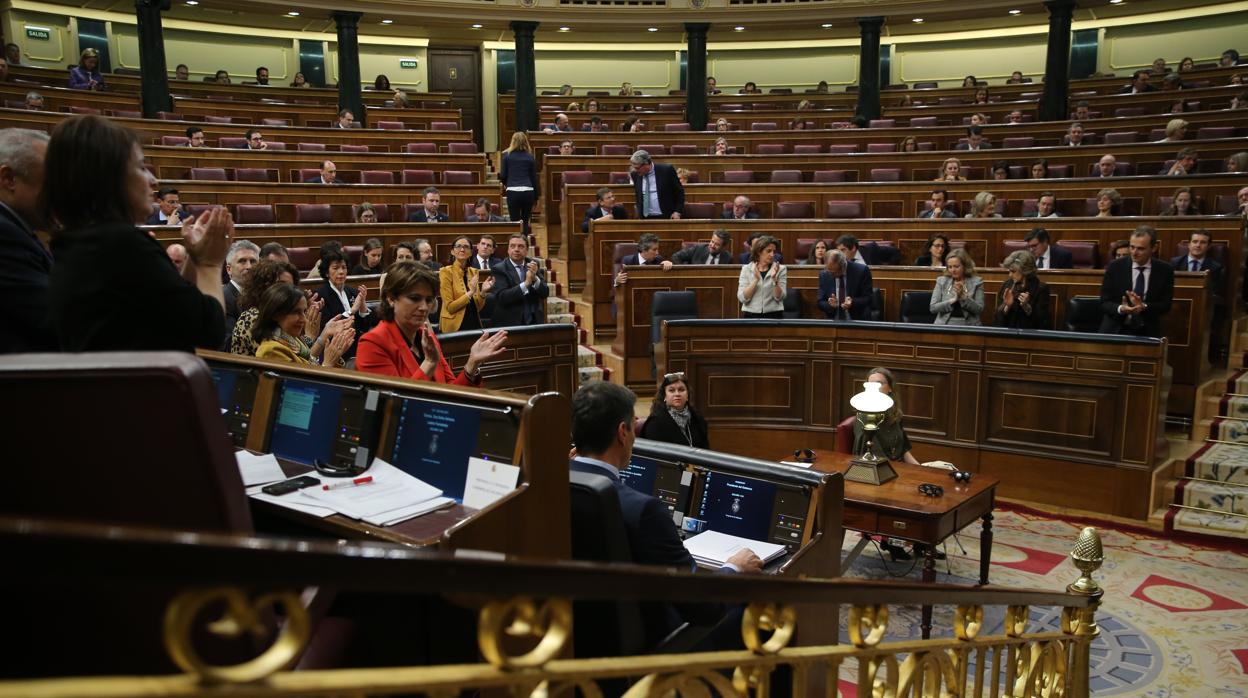 Imagen de una sesión de control al Gobierno en el Congreso los Diputados