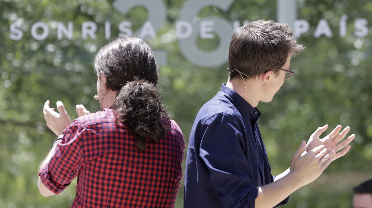 Pablo Iglesias e Íñigo Errejón, en la campaña de las elecciones generales de 2016