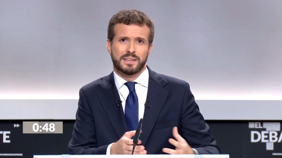 Vea el minuto final de Pablo Casado en el debate