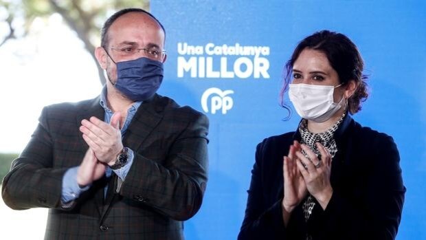Isabel Díaz Ayuso, en Barcelona: «El único logro de Illa es ser catalán»