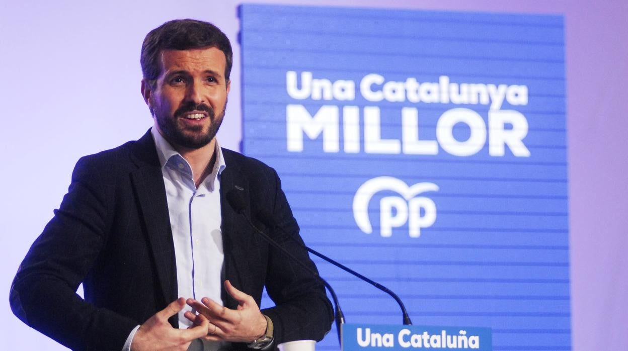 Pablo Casado, en el acto central del PP en Cataluña