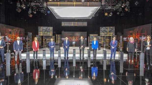 Los candidatos en el debate de TV3 esta semana