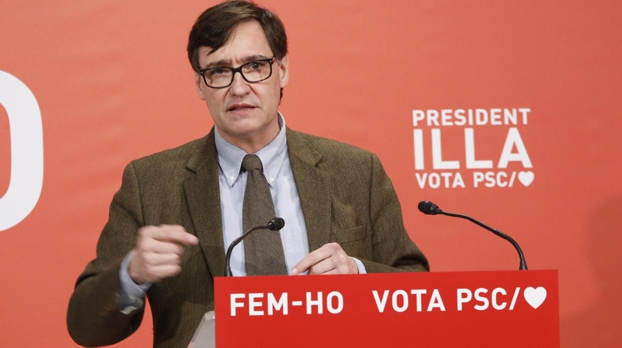 Salvador Illa, en la campaña del PSC