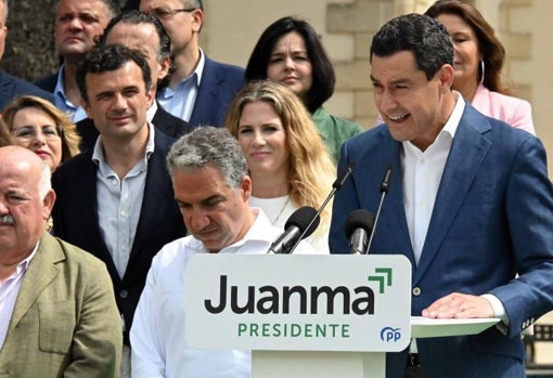 Juanma Moreno en la presentación de los candidatos andaluces en Jerez de la Frontera