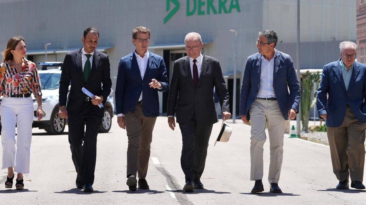 Alberto Núñez Feijóo, este viernes, en su visita a las instalaciones de Dekra