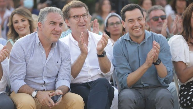 Feijóo y Moreno se adjudican el 'supersábado' de Málaga para pedir un voto masivo: «Que no haya miedo»