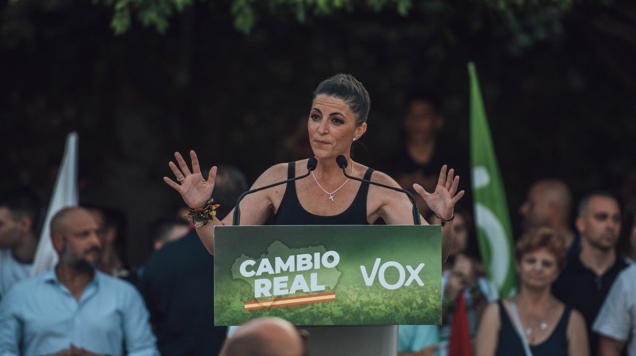 Macarena Olona, durante su intervención en El Ejido.