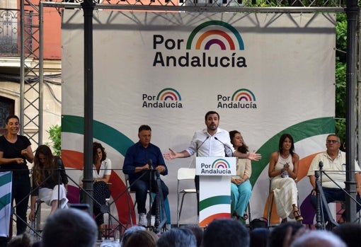 Alberto Garzón arropa la candidatura de Por Andalucía en Jerez